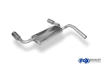 Endschalldämpfer Ausgang rechts/links - 1x100 Typ 16 rechts/links passend für: Ford Focus III (Bj. ab 2011) Tunier Ecoboost 1,5l 1,6l